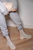 Offwhite Chelsea Boots aus Leder