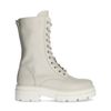 Offwhite Schnürstiefeletten aus Leder