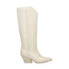 Offwhite Western Boots aus Leder mit hohem Schaft