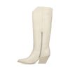 Offwhite Western Boots aus Leder mit hohem Schaft