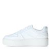 Weiße Sneaker mit Plateausohle