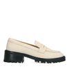 Lattefarbene Leder-Loafer
