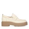 Offwhite Leder-Loafer mit dicker Sohle