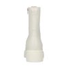 Lattefarbene Leder-Schnürstiefeletten