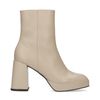 Offwhite Stiefeletten mit Blockabsatz