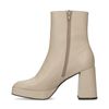 Offwhite Stiefeletten mit Blockabsatz
