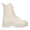 Offwhite Schnürstiefeletten aus Leder