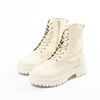 Offwhite Schnürstiefeletten aus Leder