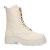 Offwhite Schnürstiefeletten aus Leder
