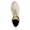 Offwhite Schnürstiefeletten aus Leder