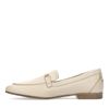 Offwhite Leder-Loafer mit goldfarbener Schnalle