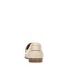 Offwhite Leder-Loafer mit goldfarbener Schnalle