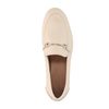 Offwhite Leder-Loafer mit goldfarbener Schnalle