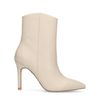 Offwhite Stiefeletten mit Pfennigabsatz