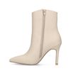 Offwhite Stiefeletten mit Pfennigabsatz