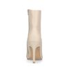 Offwhite Stiefeletten mit Pfennigabsatz