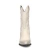 Offwhite Westernstiefeletten mit Nieten