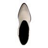 Offwhite Westernstiefeletten mit Nieten