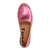 Rosafarbene Leder-Espadrilles in Metallic-Optik