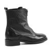 Kroko-Stiefeletten - schwarz