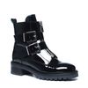 Schwarze Biker Boots mit Schnallen und Reißverschluss