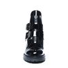 Schwarze Biker Boots mit Schnallen und Reißverschluss