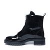 Schwarze Biker Boots mit Schnallen und Reißverschluss
