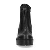 Schwarze Stiefeletten mit Blockabsatz und Reißverschluss
