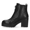 Schwarze Stiefeletten mit Blockabsatz und Reißverschluss