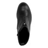Schwarze Stiefeletten mit Blockabsatz und Reißverschluss