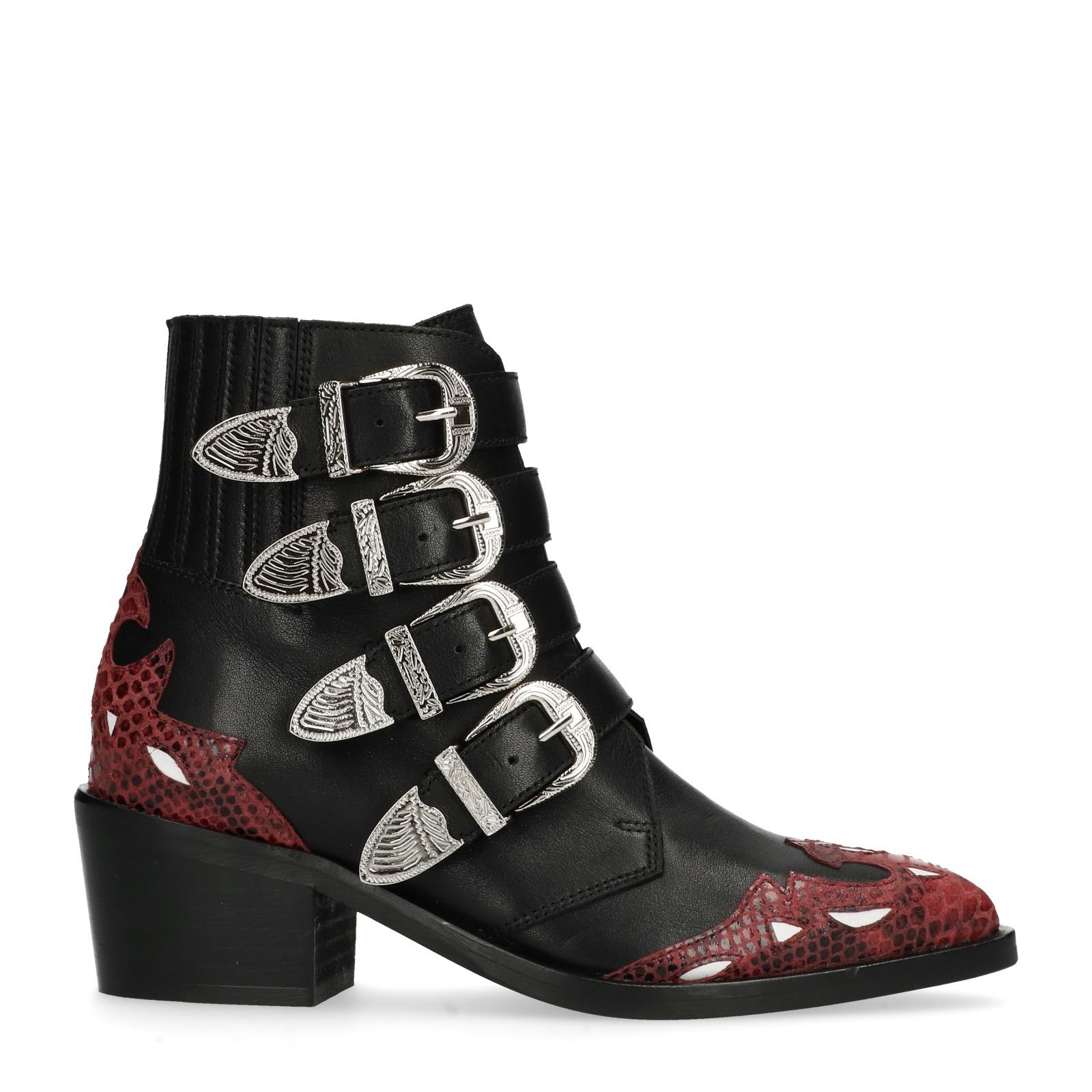 steve madden sacha buckle strap boot