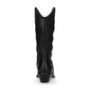 Schwarze Cowboystiefel mit kleinem Absatz