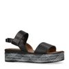 Schwarze Plateau-Sandalen