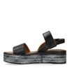 Schwarze Plateau-Sandalen