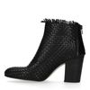 Schwarze Stiefeletten mit geflochtener Struktur