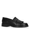 Schwarze Loafer mit Fransen