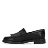 Schwarze Loafer mit Fransen