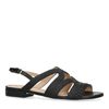 Schwarze Leder-Sandalen