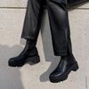 Schwarze Chelsea Boots aus Leder