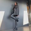 Schwarze Chunky Boots aus Leder