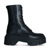 Schwarze Schnürboots aus Leder
