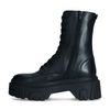 Schwarze Schnürboots aus Leder