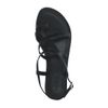 Schwarze Ledersandalen mit gekreuzten Riemchen
