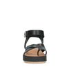 Schwarze Plateausandalen aus Leder