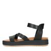 Schwarze Plateausandalen aus Leder