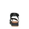 Schwarze Plateausandalen aus Leder
