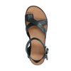 Schwarze Plateausandalen aus Leder