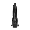 Eckige schwarze Chelsea Boots aus Leder