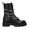 Schwarze Biker Boots mit Kette