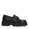 Schwarze Loafer mit chunky Sohle